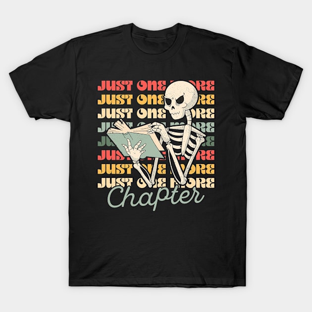 "Just One More Chapter" Skeleton Reading T-Shirt by FlawlessSeams